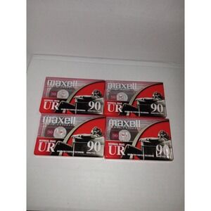 Blank Cassette Tapes Lot of 4 New Sealed Maxell Normal Bias UR-90 90 Minutes
